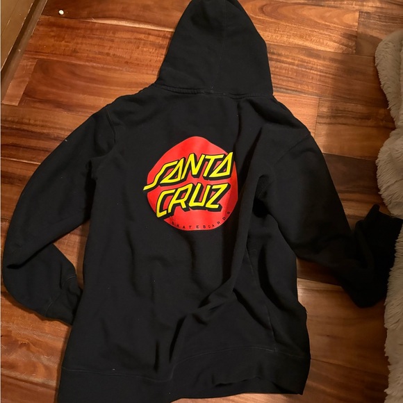 Santa Cruz‎ Black Hoodie with Vibrant Logo - Picture 1 of 2